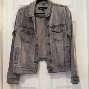 Ashley Mason Dark Grey Button-Up Denim Jean Jacket